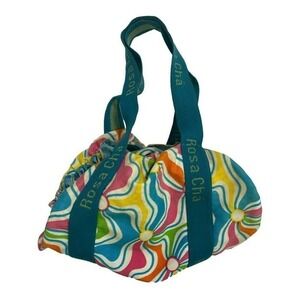 Rosa Cha Vintage Bag Spell Out White & Blue Retro Print Shoulder Purse Y2K